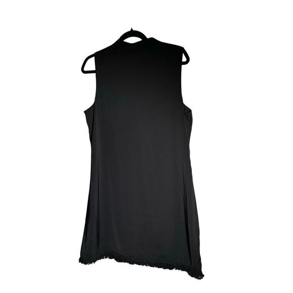 Goldray Women's Black Front Zip Sleeveless Mini Dress Size Large - Picture 2 of 7